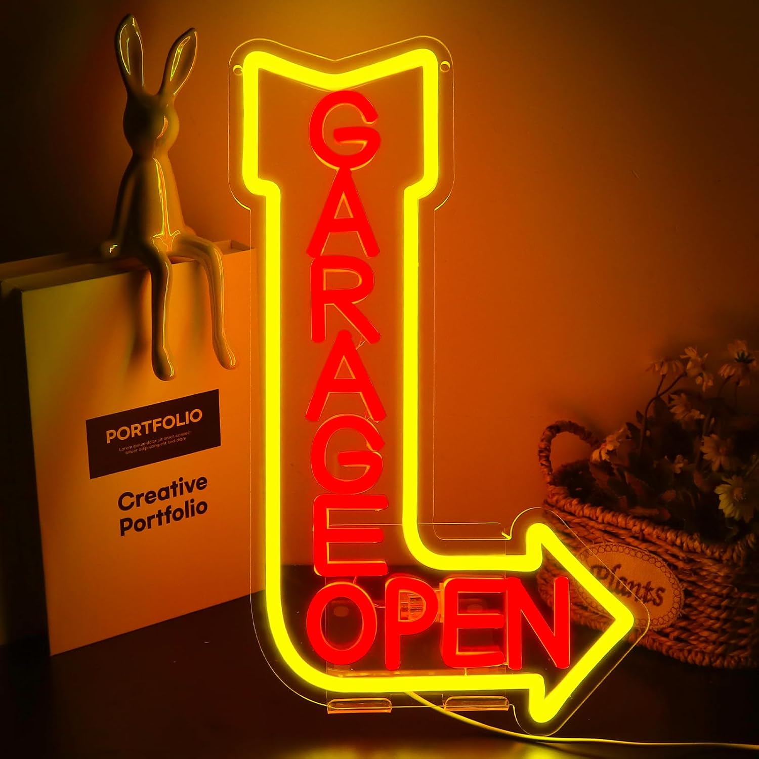 Auto Repair Shop Open Today - ﻿ Неоновая вывеска «Гараж открыт» с