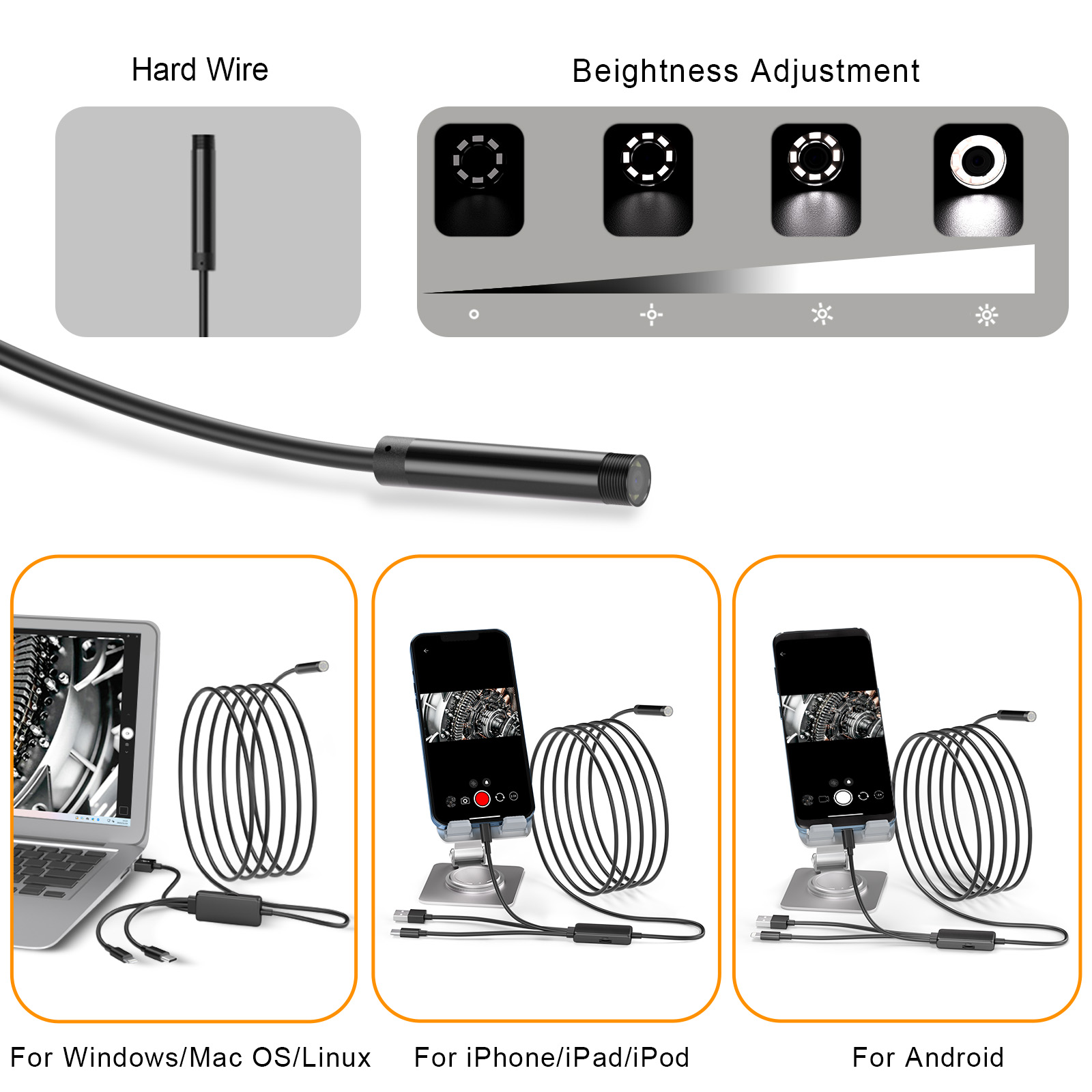 Новое поступление 3 в 1, 1080P – обзор и цена Endoscope Inspection Camera