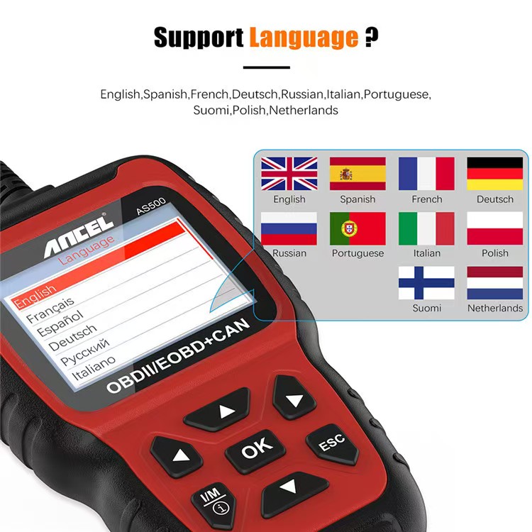 Все функции OBDII, многоязычна – обзор и цена Car Diagnostic Tool